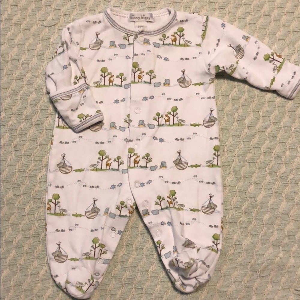 Preemie baby boy Kissy Kissy sleeper, like new